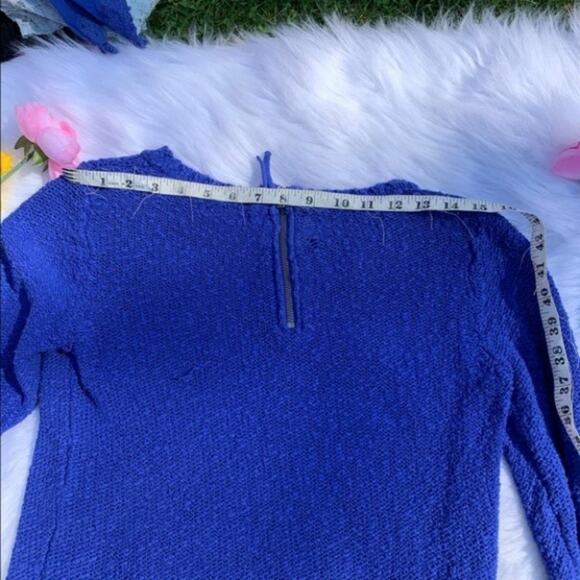 H&M Royal Blue Knit Zip Sweater Size Small Knitted - Picture 5 of 7